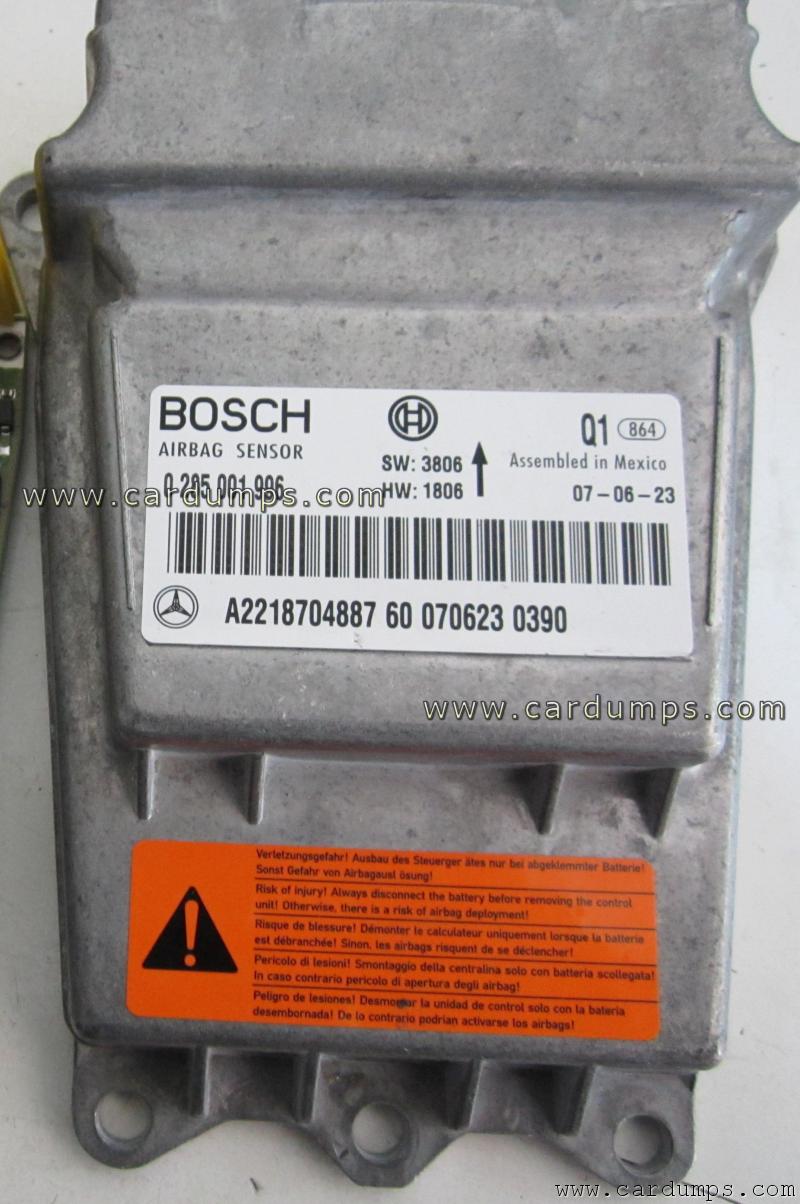 Mercedes W221 airbag 95640 A221 870 48 87 Bosch 0 285 001 996