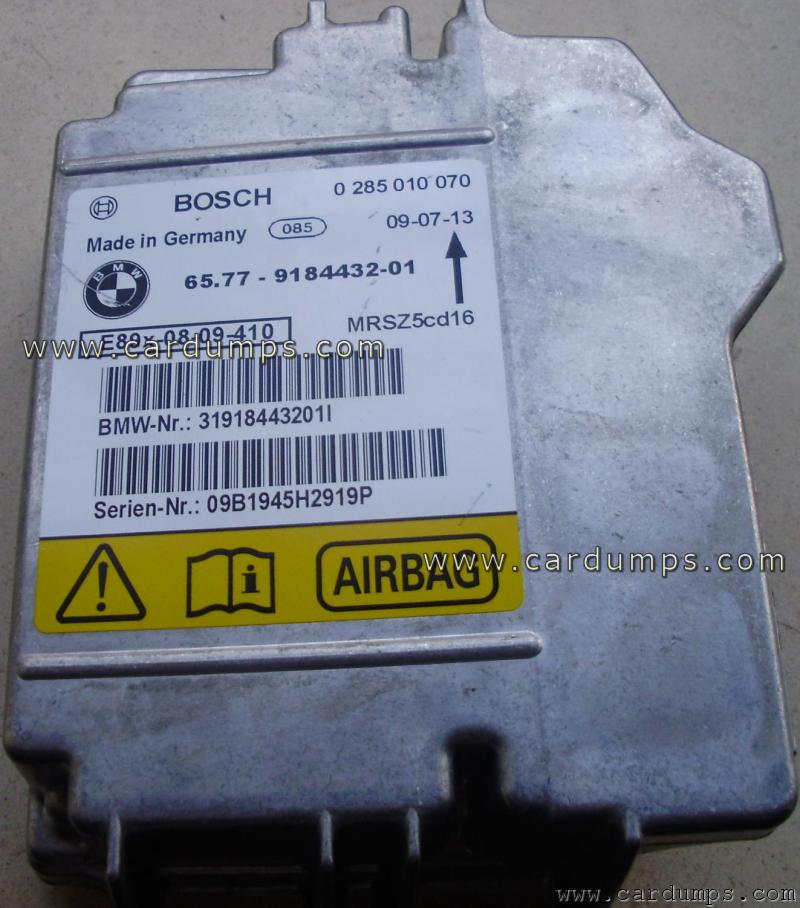 BMW E91 airbag 95640 65.77-9184432 Bosch 0 285 010 070