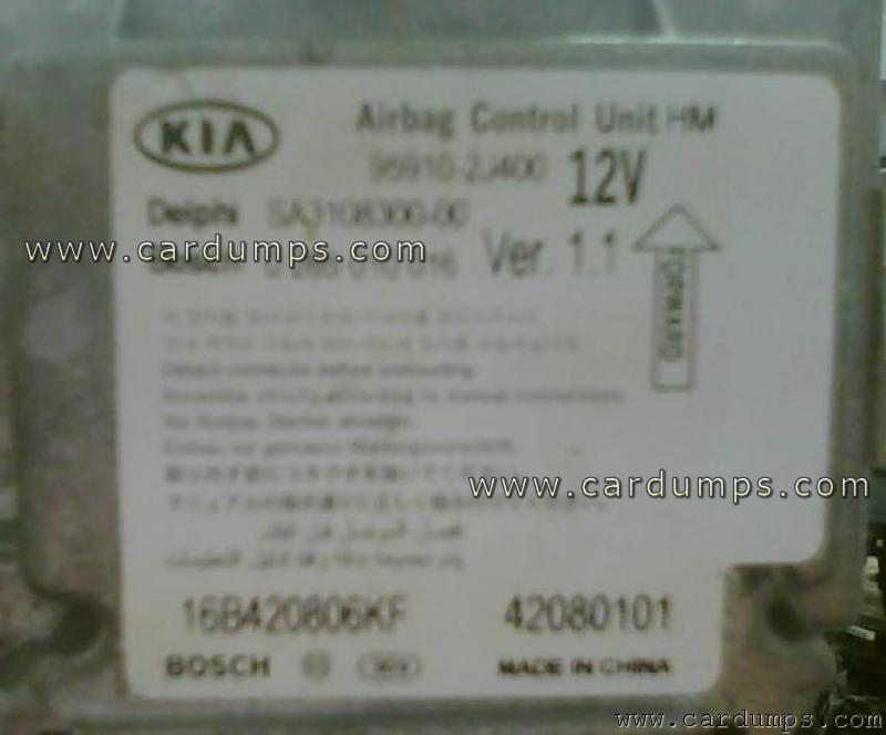 Kia Mohave airbag 95640 95910-2J400 Delphi SA3108500-00 Bosch 0 285 010 016