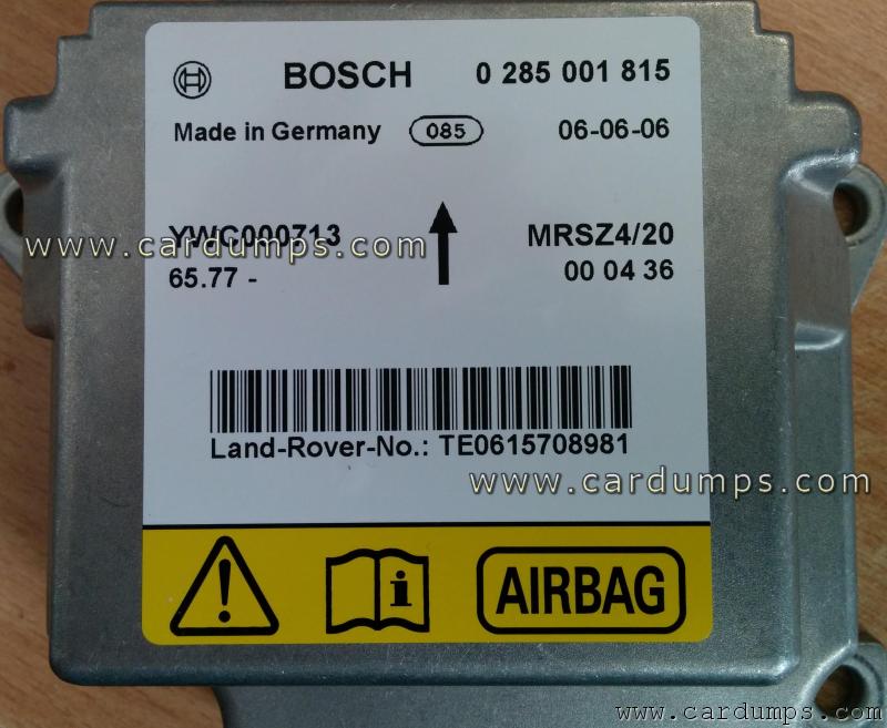 Land Rover Range Rover airbag 68HC912D60 YWC000713  Bosch 0 285 001 815