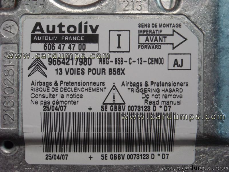 Citroen C4 2007 airbag 95320 96 642 179 80 Autoliv 606 47 47 00