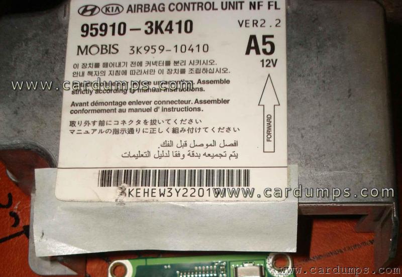 Hyundai Sonata airbag 25640 95910-3K410 Mobis 3K959-10410