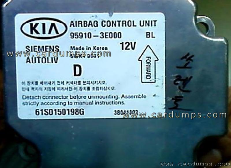 Kia Sorento airbag 95080 95910-3E000 Siemens 5WK43061