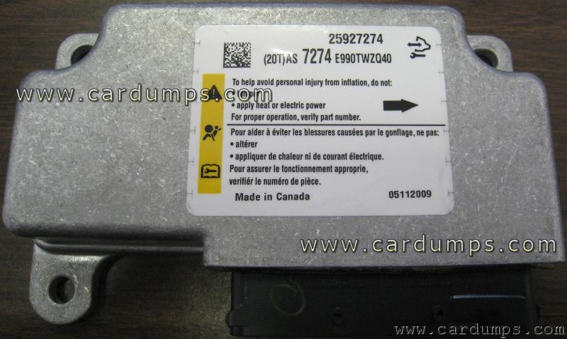 Chevrolet Impala 2009 airbag 95320 25927274