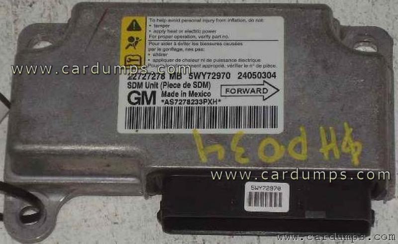 Chevrolet Malibu airbag 95160 22727278 MB 5WY72970