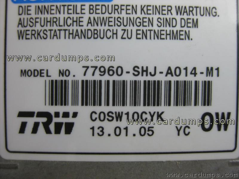 Honda Odyssey 2005 airbag 95640 77960-SHJ-A014-M1