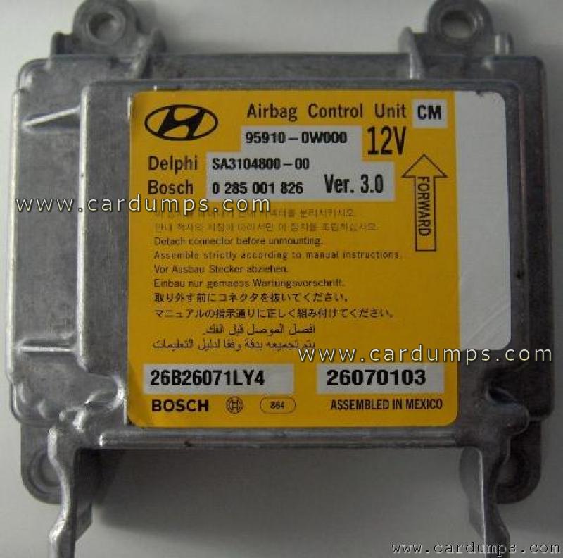 Hyundai Santa FE airbag 95320 95910-0W000 Delphi SA3104800-00 Bosch 0 285 001 826