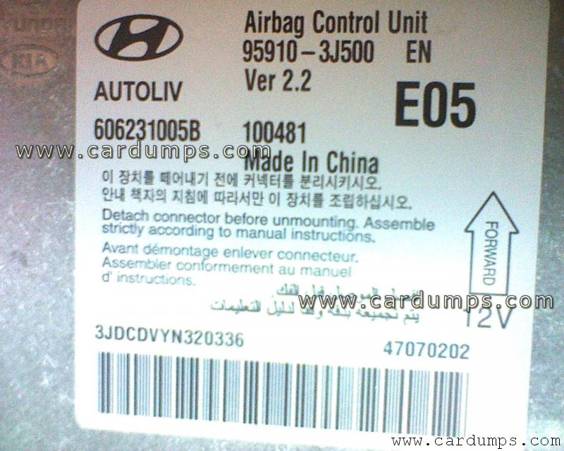 Hyundai Veracruz airbag 95320 95910-3J500 Autoliv 606231005B