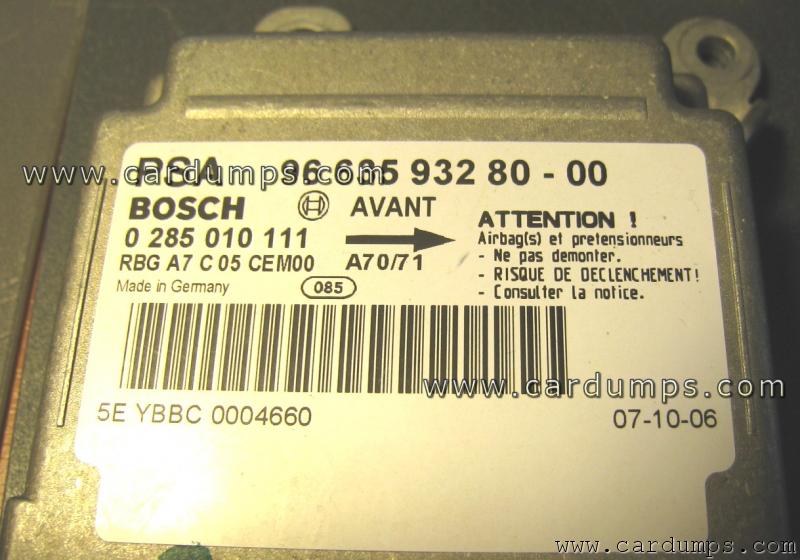 Peugeot 207 airbag 95160 96 635 932 80 Bosch 0 285 010 111