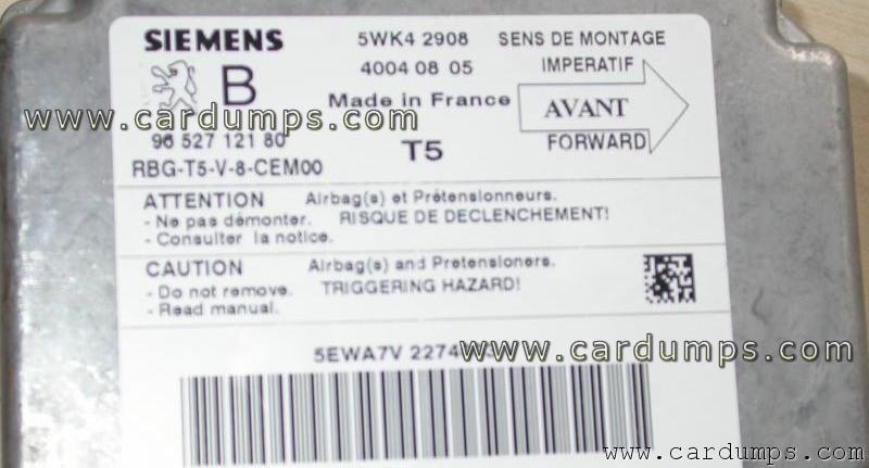 Peugeot 307 airbag 95080 96 527 121 80 Siemens 5WK42908