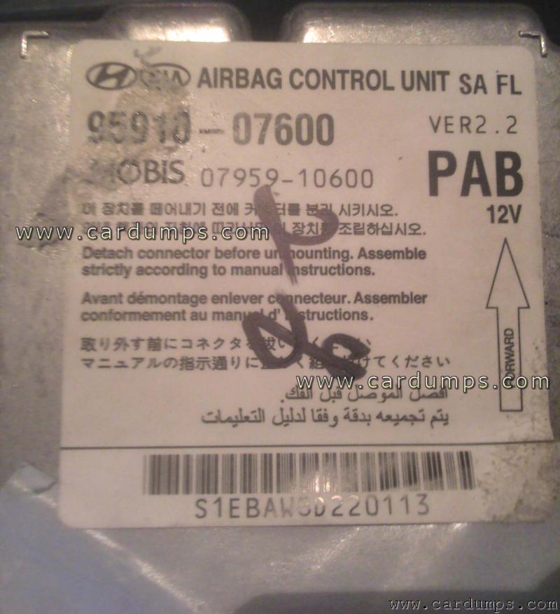 Kia Picanto airbag 25320 95910-07600 Mobis 07959-10600