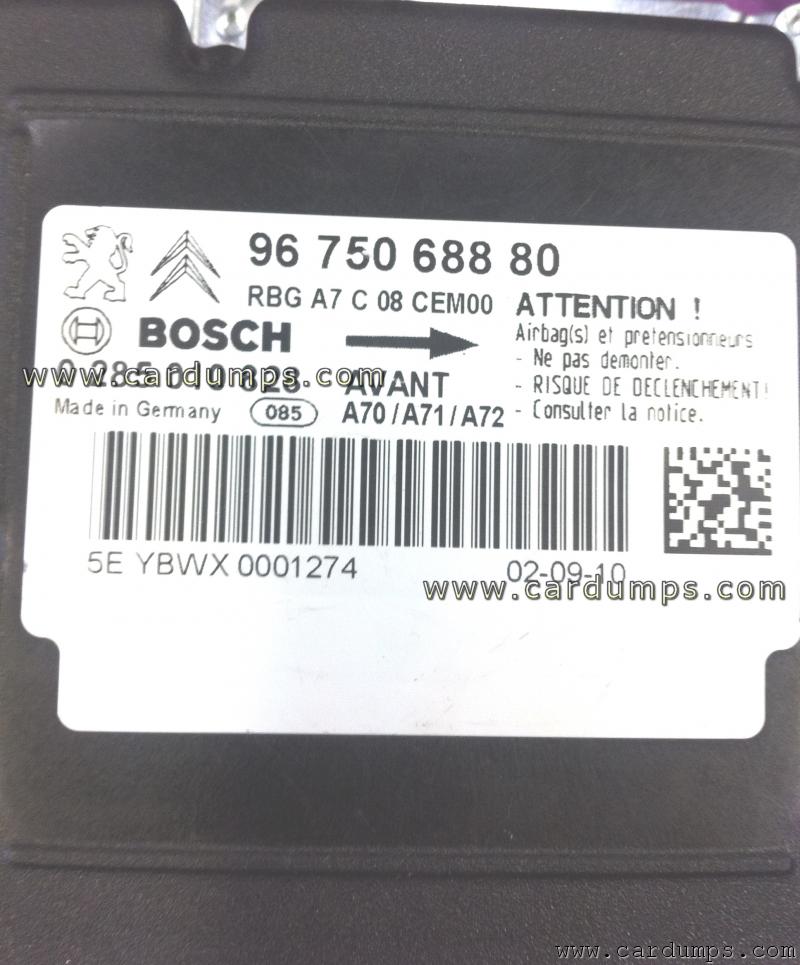 Peugeot 207 2011 airbag 95160 96 750 688 80 Bosch 0 285 010 828