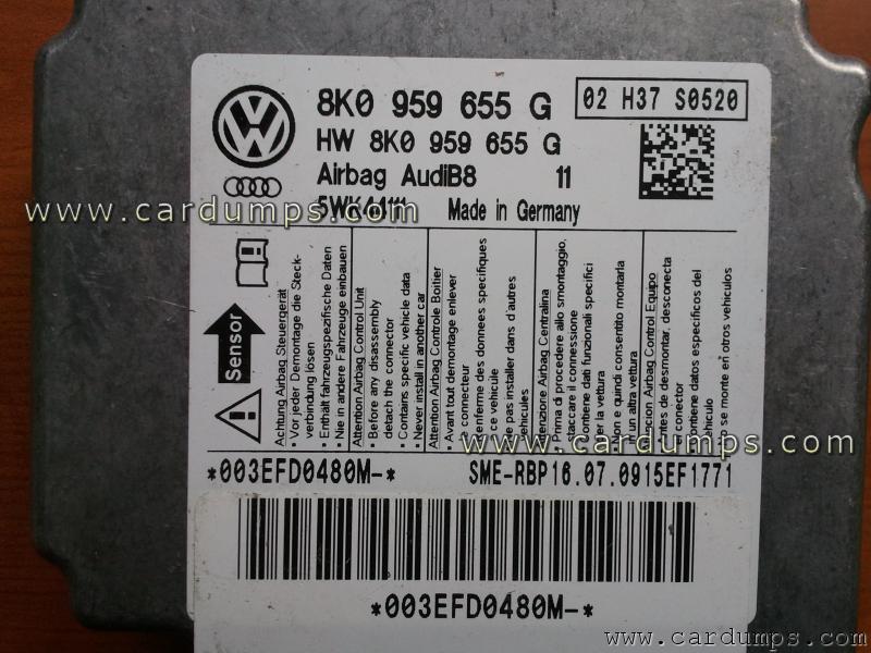 Audi A4 airbag 95640 8K0 959 655 G  Siemens 5WK44111 H37