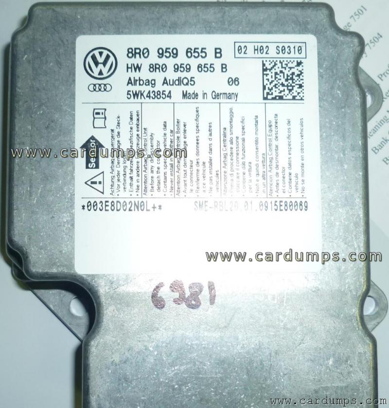 Audi Q5 airbag 95640 8R0 959 655 B  Siemens 5WK43854 H02