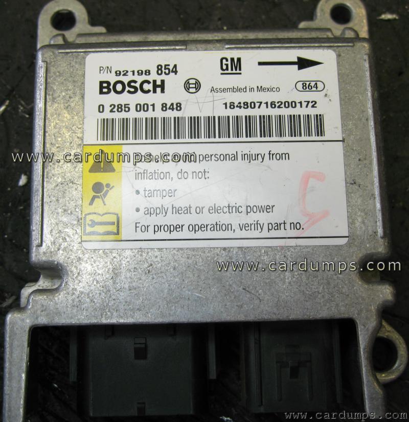 Chevrolet Caprice 2009 airbag 95160 92198854 Bosch 0 285 001 848