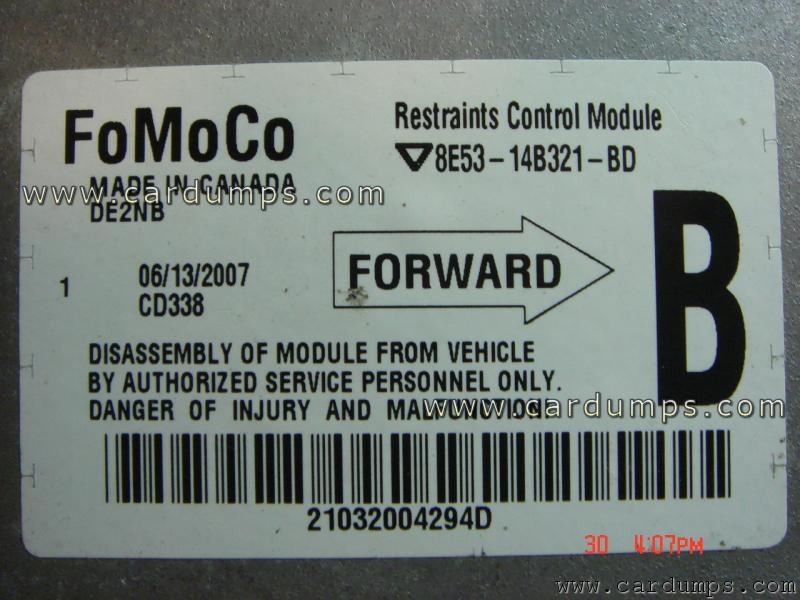 Ford Fusion 2008 airbag 95320 8E53-14B321-BD