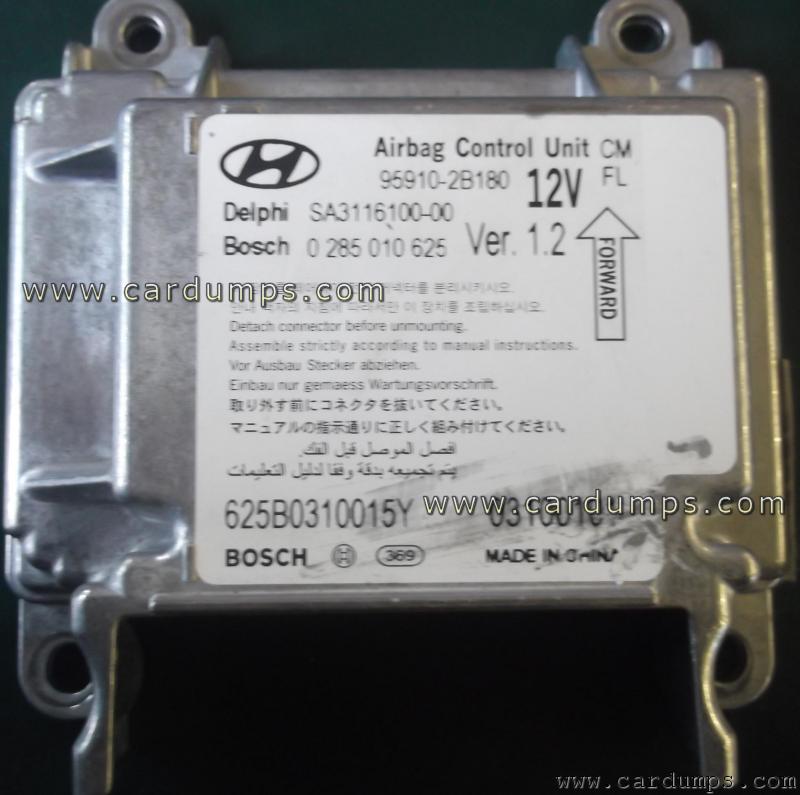 Hyundai Santa FE airbag 95640 95910-2B180 Delphi SA3116100-00 Bosch 0 285 010 625 V1.2