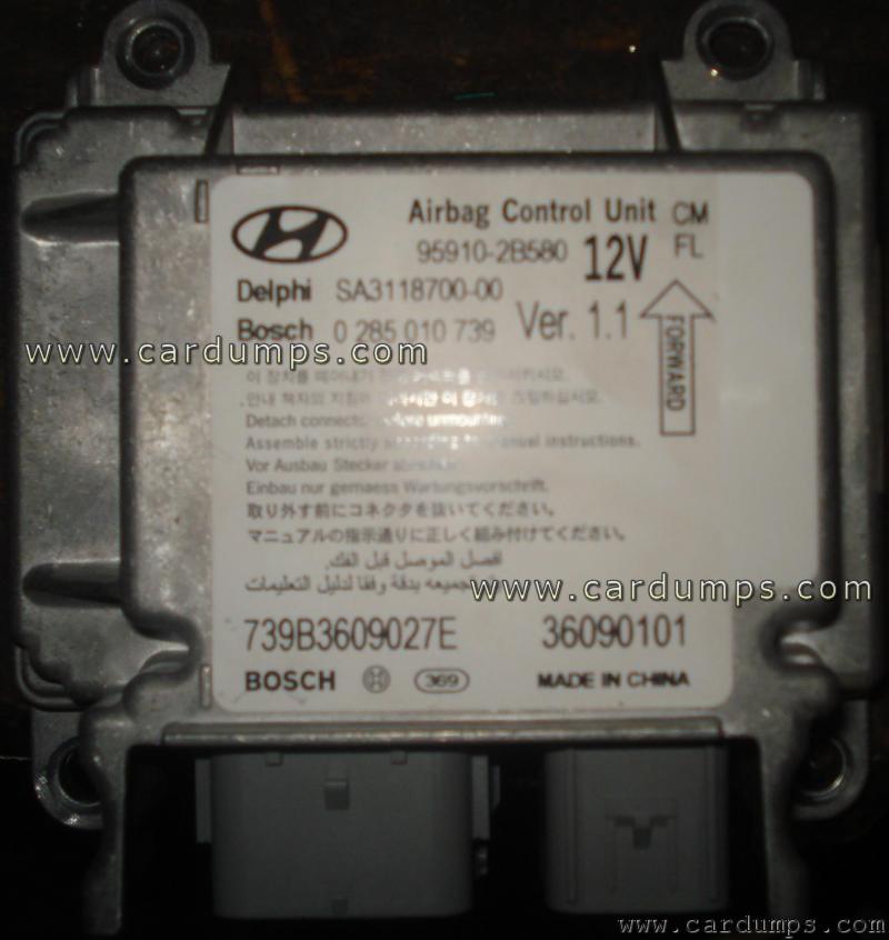 Hyundai Santa FE airbag 95640 95910-2B580 Delphi SA3118700-00 Bosch 0 285 010 739