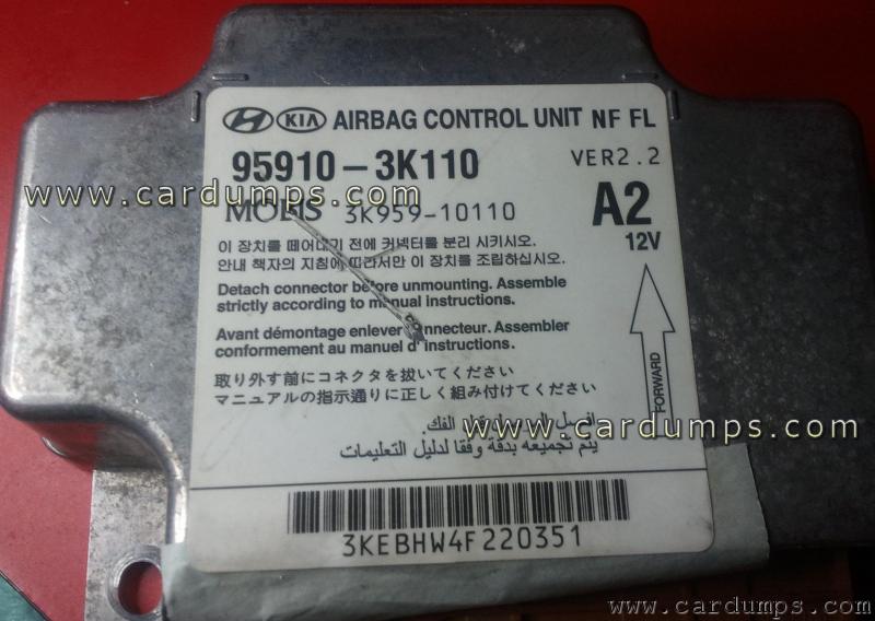 Hyundai Sonata airbag 25640 95910-3K110 Mobis 3K959-10110