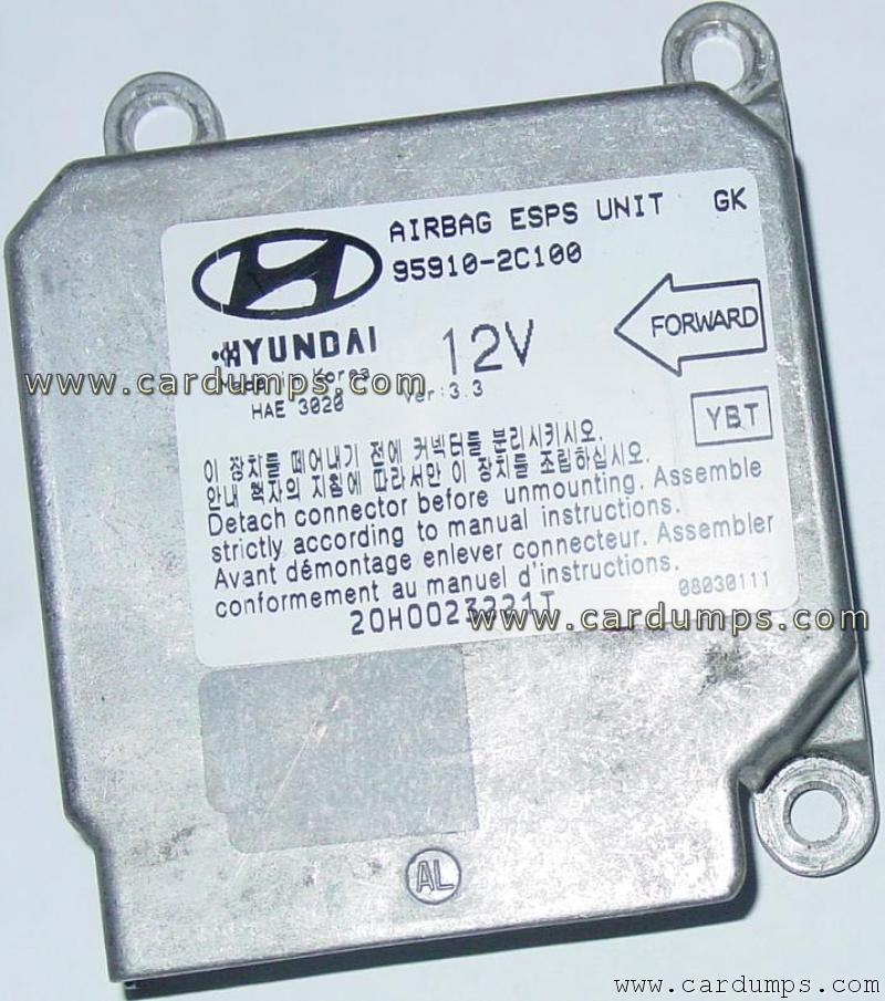 Hyundai Tiburon airbag 68HC11E20 95910-2C100