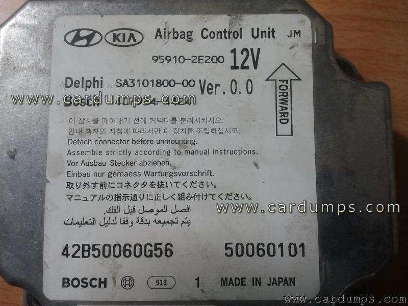 Hyundai Tucson airbag 9S12DT128 95910-2E200 Delphi SA3101800-00 Bosch 407934-4424