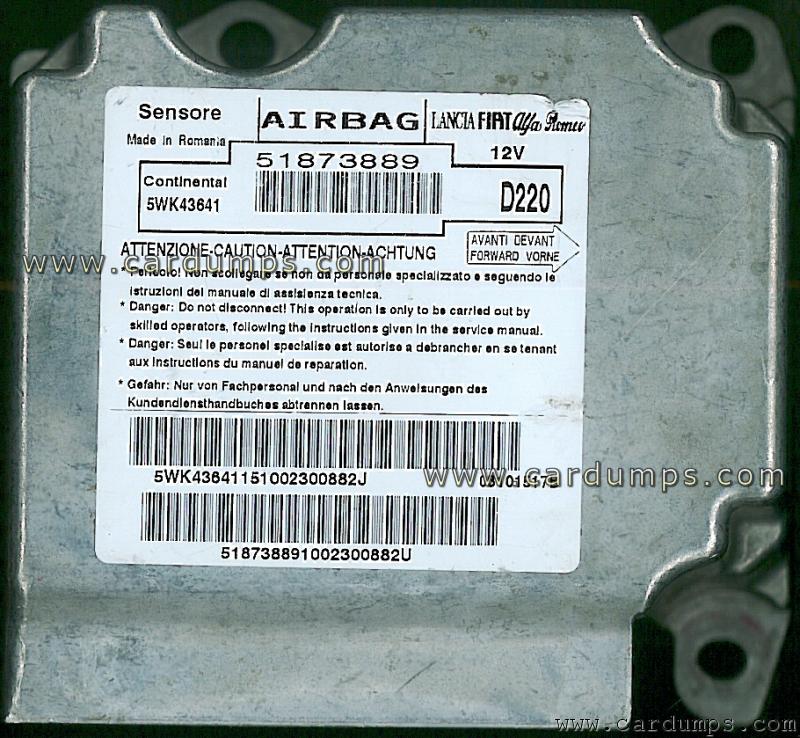 Fiat Bravo airbag 95320 51873889 Continental 5WK43641