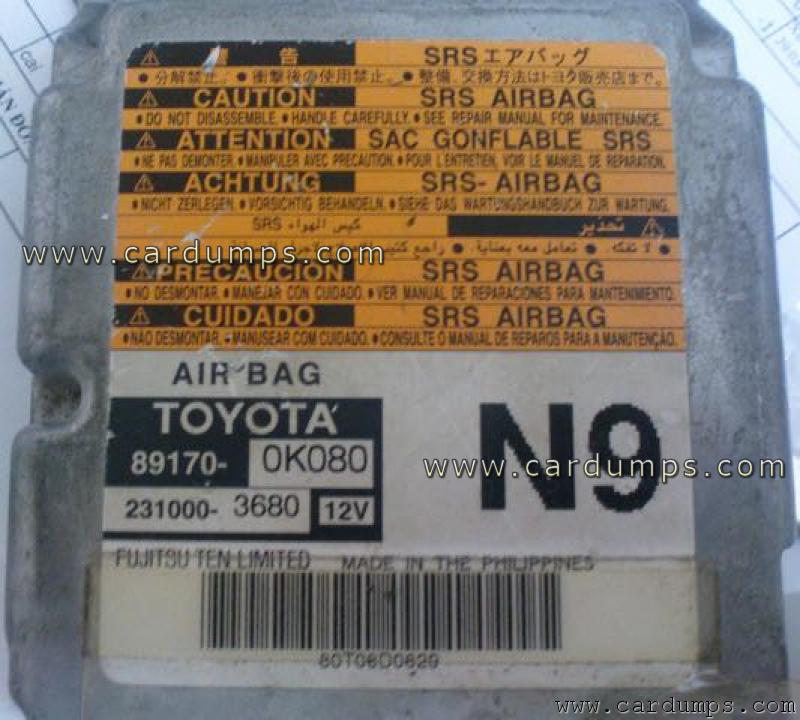 Toyota Hilux airbag 93c56 89170-0K080 Fijutsu Ten 231000-3680