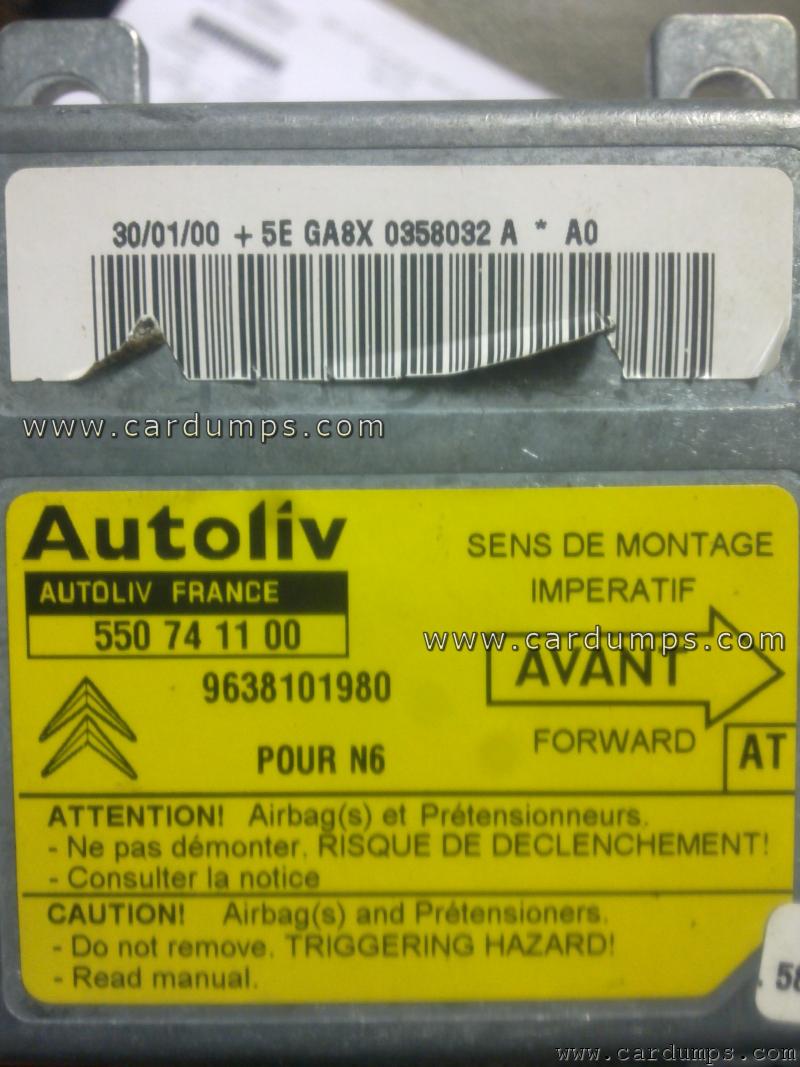 Citroen Xsara 2000 airbag 93c66 96 381 019 80 Autoliv 550 74 11 00