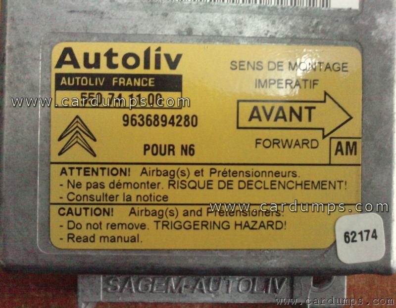 Citroen Xsara airbag 93c66 96 368 942 80 Autoliv 550 74 11 00