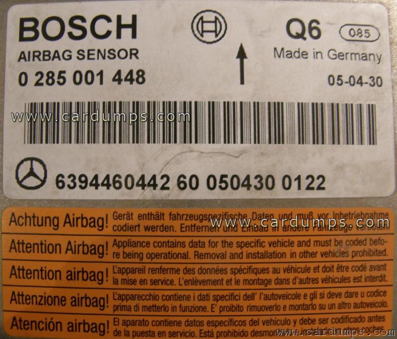 Mercedes W639 airbag 68HC912D60 639 446 04 42 Bosch 0 285 001 448