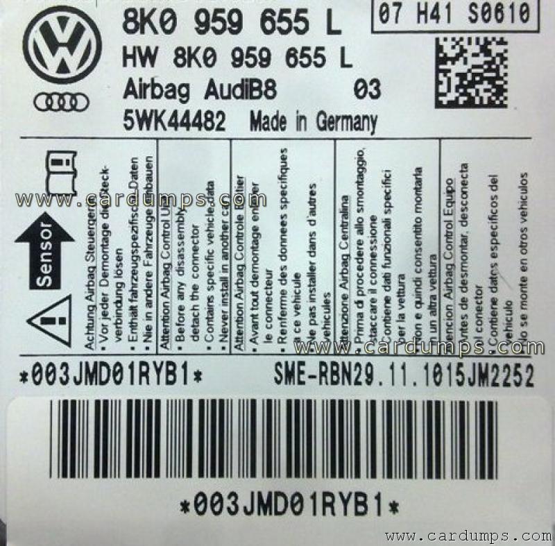 Audi A4 2010 airbag 25640 8K0 959 655 L Siemens  5WK44482