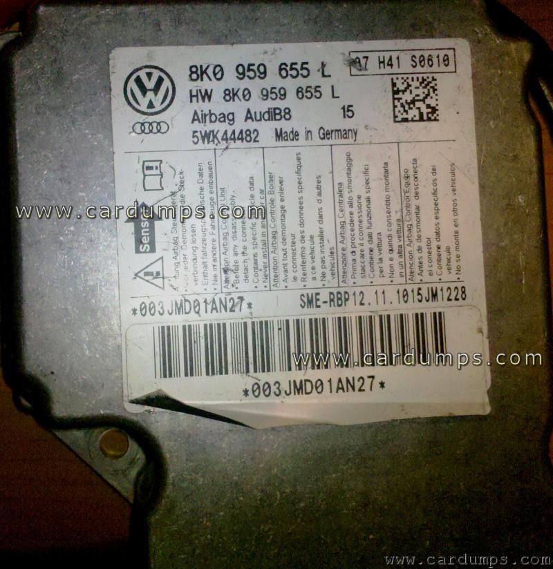 Audi A4 airbag 95640 8K0 959 655 L Siemens 5WK44482