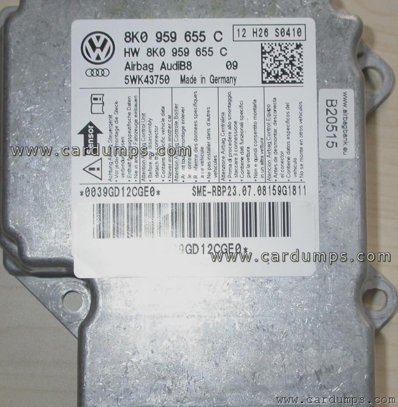 Audi A5 airbag 25320 8K0 959 655 C Siemens 5WK43750