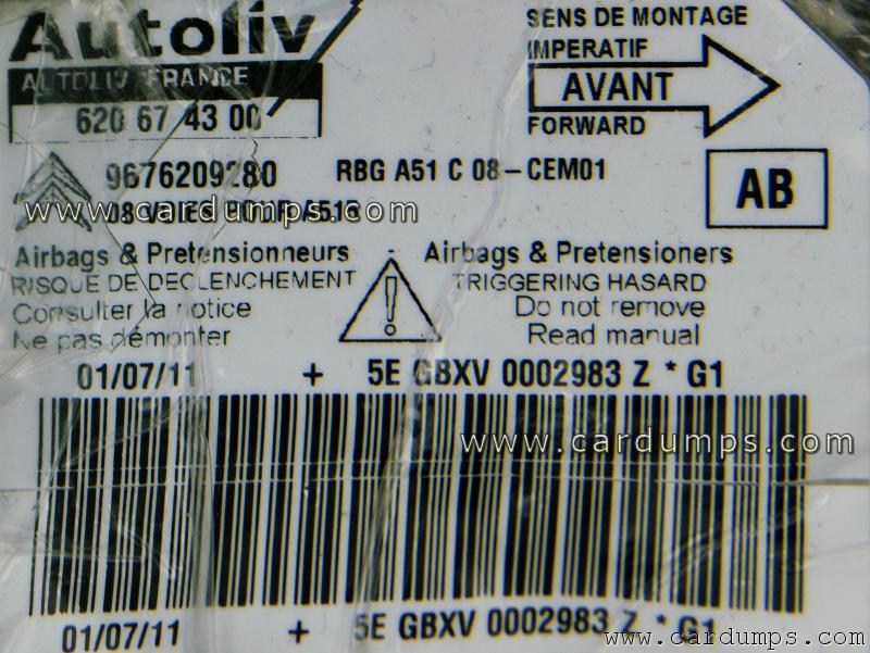 Citroen DS3 airbag 95320 96 762 092 80 Autoliv 620 67 43 00