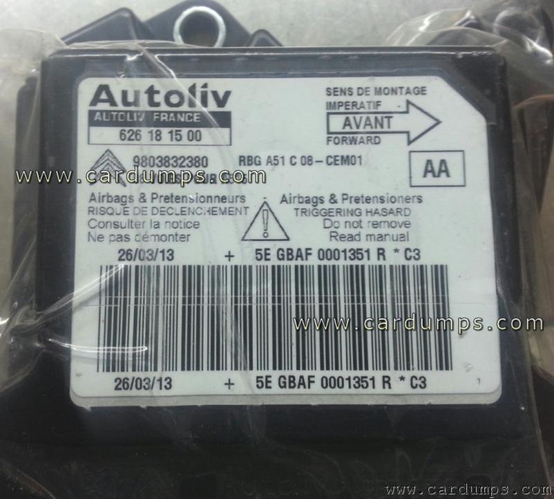 Citroen DS3 airbag 95320 98 038 323 80 Autoliv 626 18 15 00