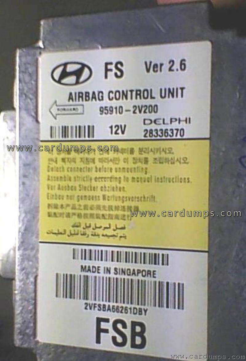 Hyundai Veloster airbag 25320 95910-2V200 Delphi 28336370