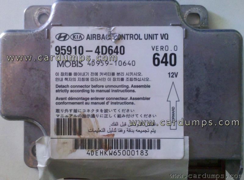 Kia Carnival 2009 airbag 95640 95910-4D640 Mobis 4D959-10640