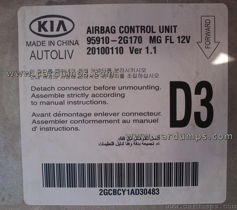 Kia Optima airbag 95320 95910-2G170 MG FL Autoliv 20100110