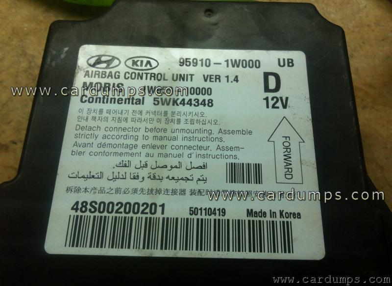 Kia Rio airbag 95128 95910-1W000 Mobis 1W959-10000 Continental 5WK44348