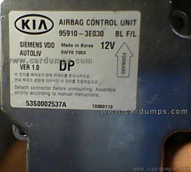 Kia Sorento airbag 95160 95910-3E030 Siemens 5WY67053