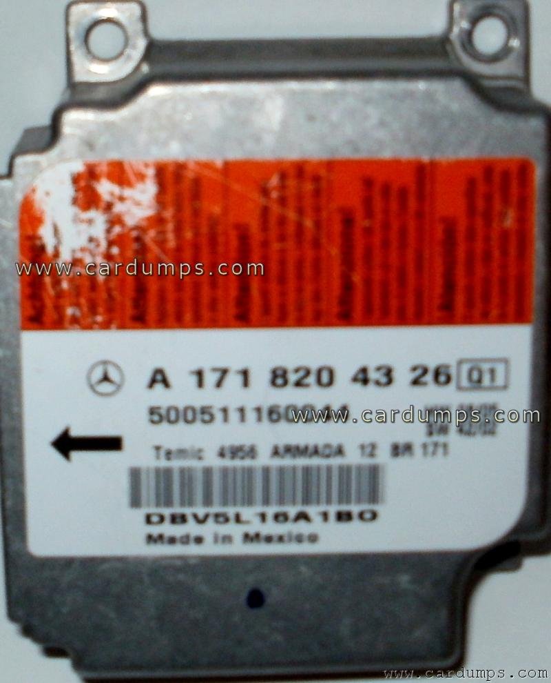 Mercedes R171 airbag 68HC12D128A A 171 820 43 26 Temic