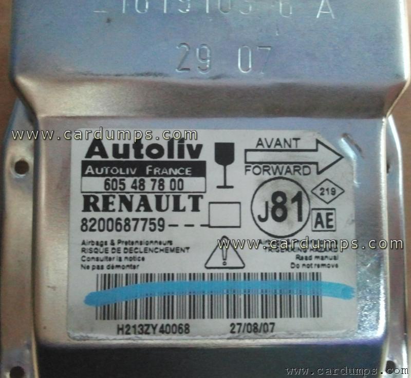 Renault Espace airbag 95160 8200 687 759 Autoliv 605 48 78 00