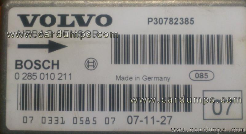 Volvo S60 2007 airbag CR16MCS9VJE8 P30782385 Bosch 0 285 010 211