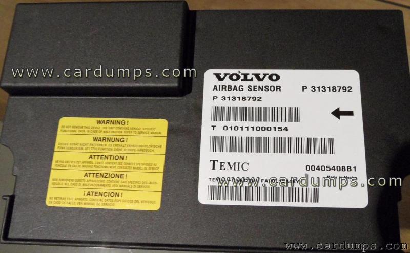 Volvo XC60 2010 airbag 9s12xdt384 P31318792 Temic