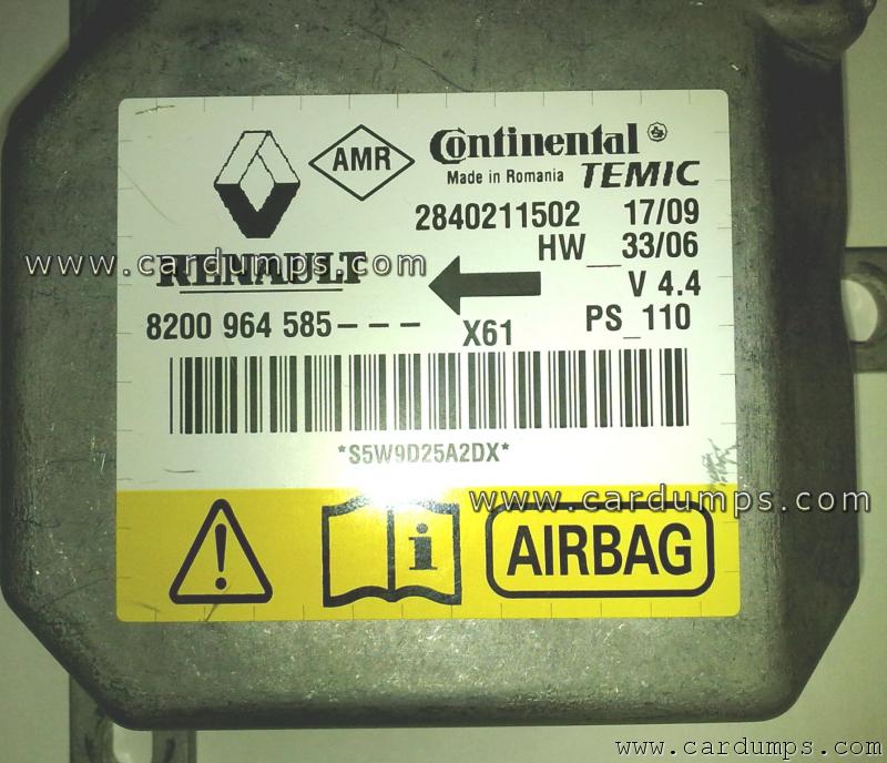 Renault Kangoo 2009 airbag 95160 8200 964 585 Continental