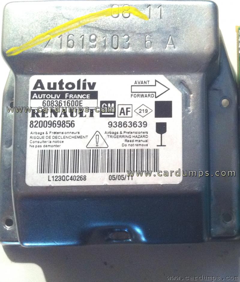 Renault Trafic airbag 95160 8200 969 856 Autoliv 608 36 16 00 E