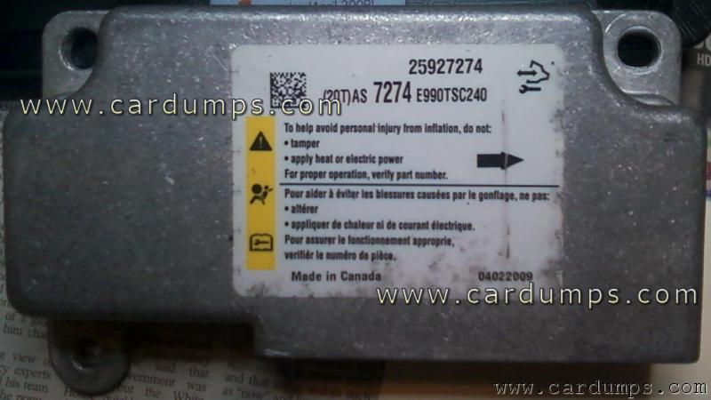 Chevrolet Impala 2009 airbag 95320 25927274