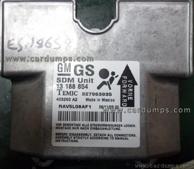 Opel Zafira airbag 9S12DG128 13 188 854 Temic 327963935