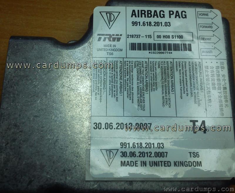 Porsche Boxster 2012 airbag 95640 991.618.201.03 TRW 218737-115