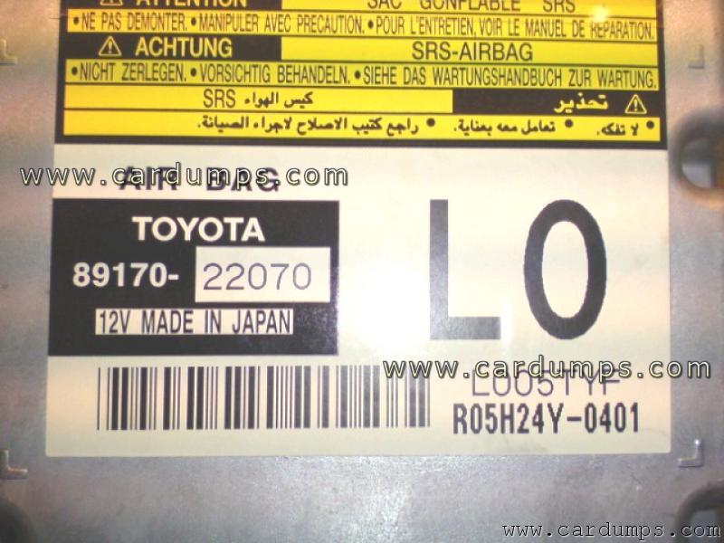 Toyota Mark X 2006 airbag 93c66 89170-22070